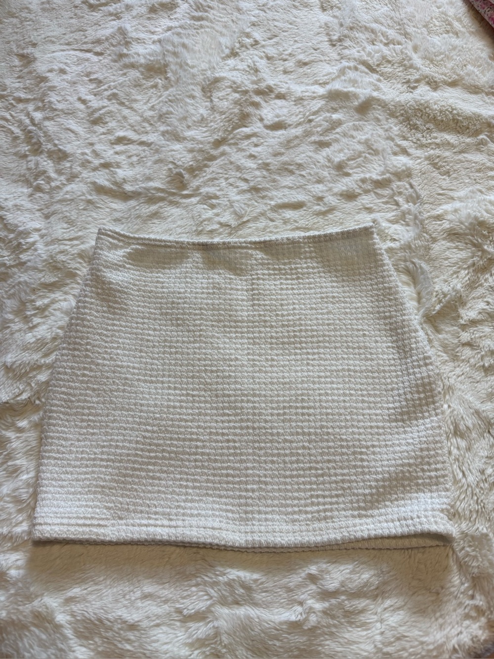 Textured Waffle Knit Mini Skirt Size Small